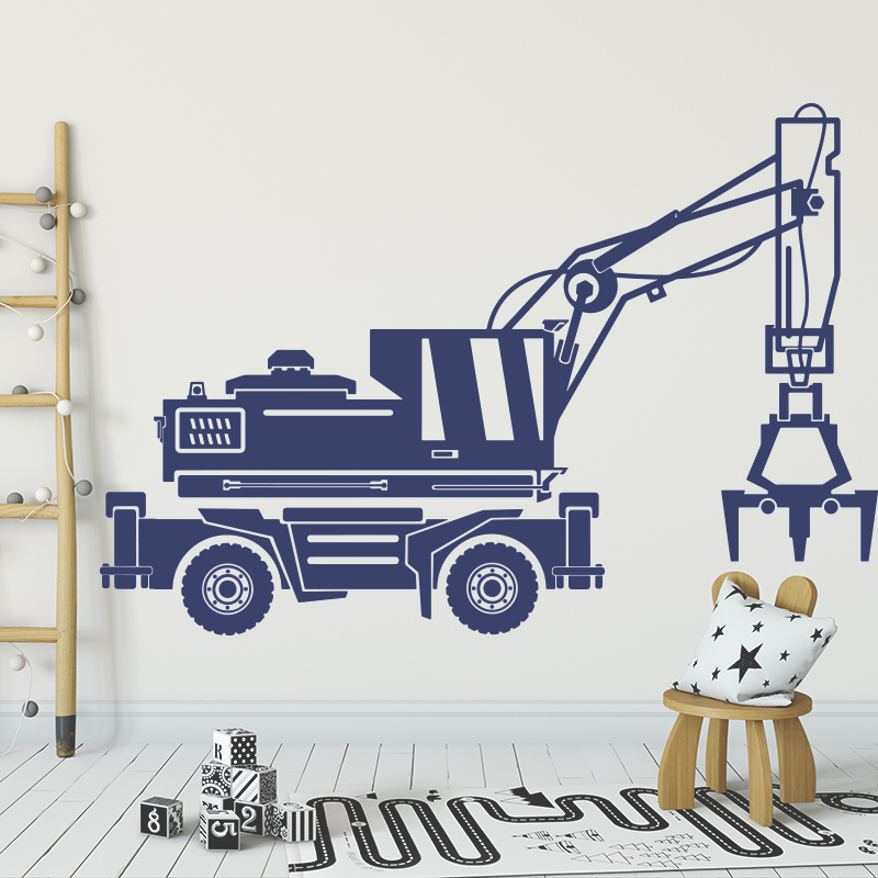 Vehicle Heavy Equipment - Adesivo da parete per camion scavatrice